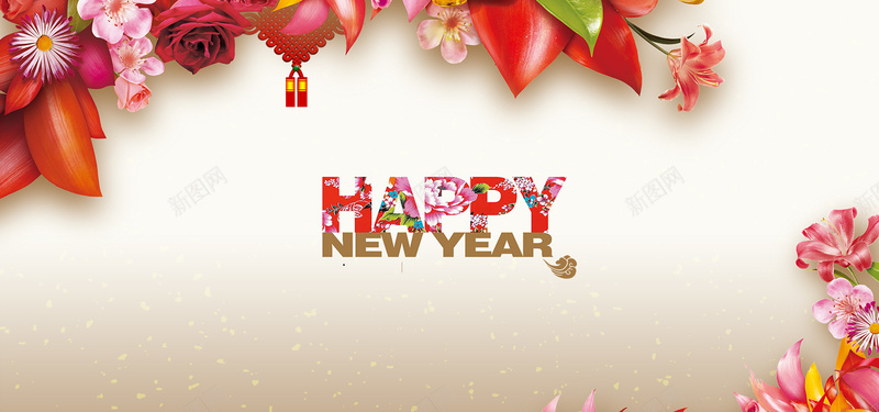 新年喜庆中国风淘宝服饰海报背景背景