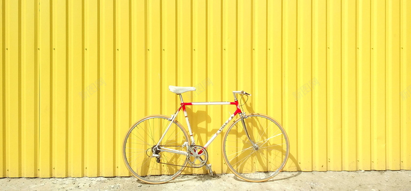 摄影黄色背景自行车背景