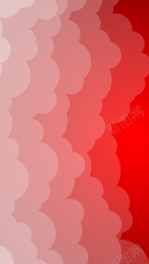 红色渐变云纹H5背景图背景