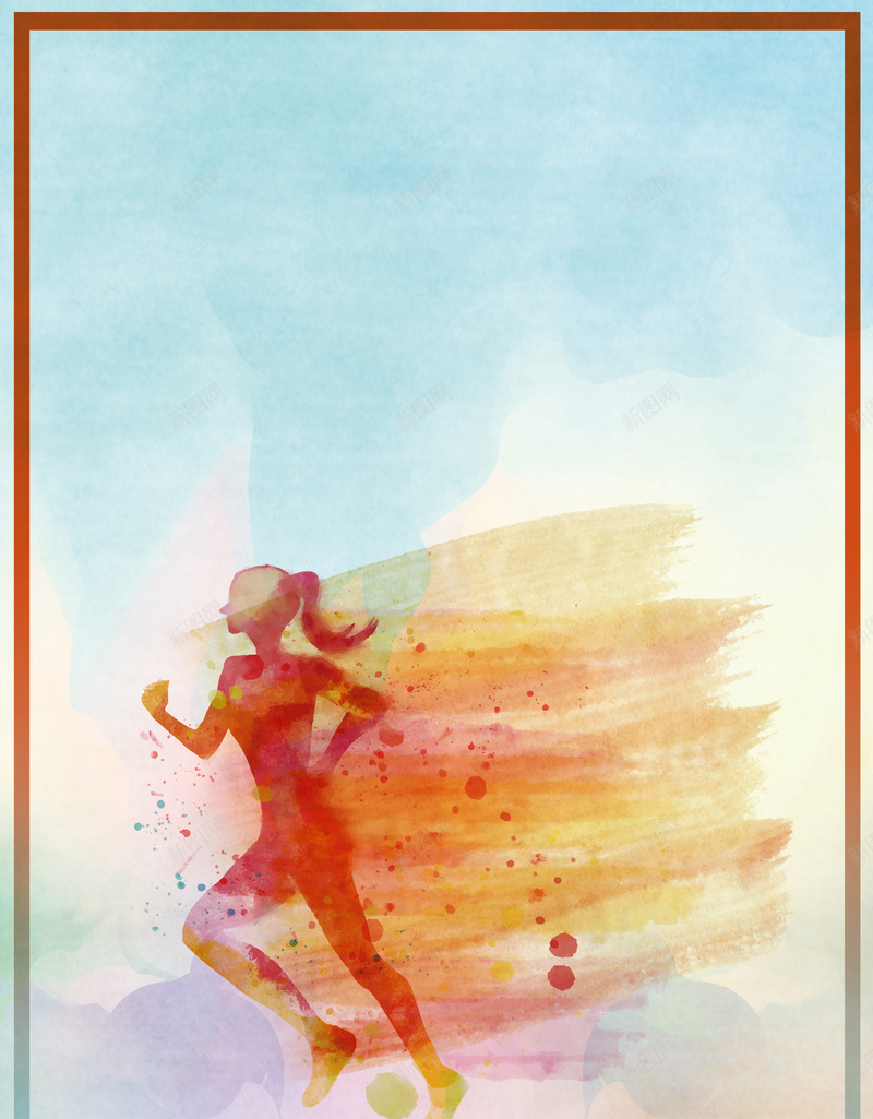 蓝色创意春季运动踏青背景素材psd设计背景_88icon https://88icon.com 春季运动会 春天 春季 温暖 绚烂 运动会 渐变边框 水彩 动感人物 春季出行 踏青 健康生活