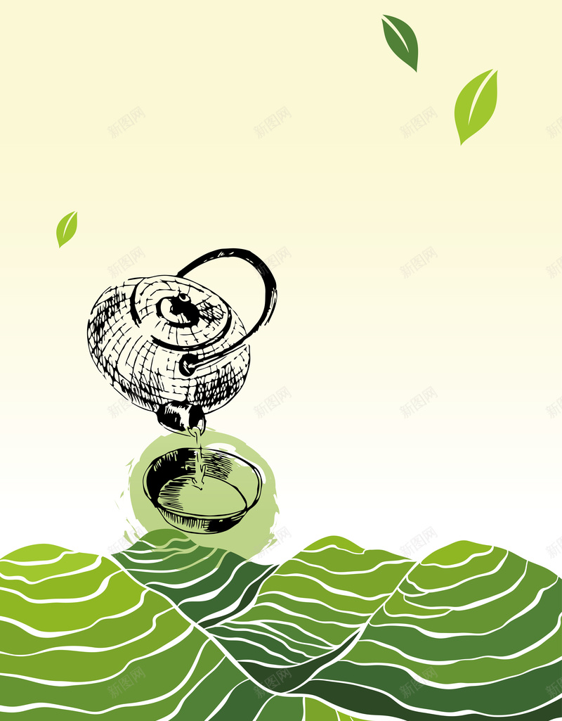 清新文艺采茶花茶海报背景素材jpg设计背景_88icon https://88icon.com 卡通 古风 手绘 文艺 水彩 泼墨 清新 祥云 茶叶 茶叶制作 茶园 茶壶 茶文化 茶香