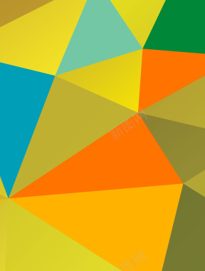 多彩三角立体几何组合宣传封面背景