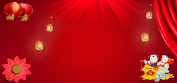 大富大贵红色中式年货节传统喜庆背景海报高清图片