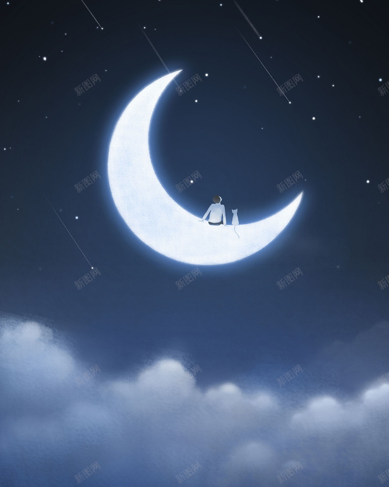 简约大气中秋节月亮广告jpg设计背景_88icon https://88icon.com 中秋节 大气 广告 月亮 简约 月夜 白云 星空 科技感