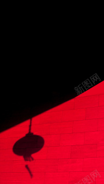 简约红黑背景灯笼H5背景素材背景