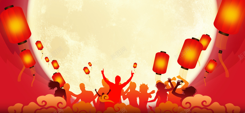 元宵狂欢几何黄色banner背景psd设计背景_88icon https://88icon.com 元宵节 元宵狂欢 红色 纹理 几何 渐变 大气 质感 素材 广告 设计 背景 中国风 灯笼 祥云