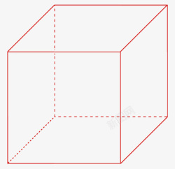 立体几何元素正方体的图形高清图片