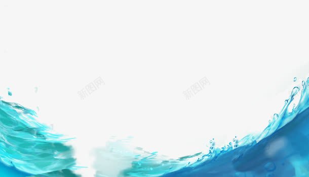 蓝绿色卡通海水波浪效果png免抠素材_88icon https://88icon.com 蓝绿色 卡通 海水 波浪 效果