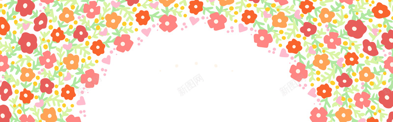 拱形花海背景jpg设计背景_88icon https://88icon.com 手绘 花卉 花朵 花瓣 花边 banner 浪漫 海报banner 卡通 童趣