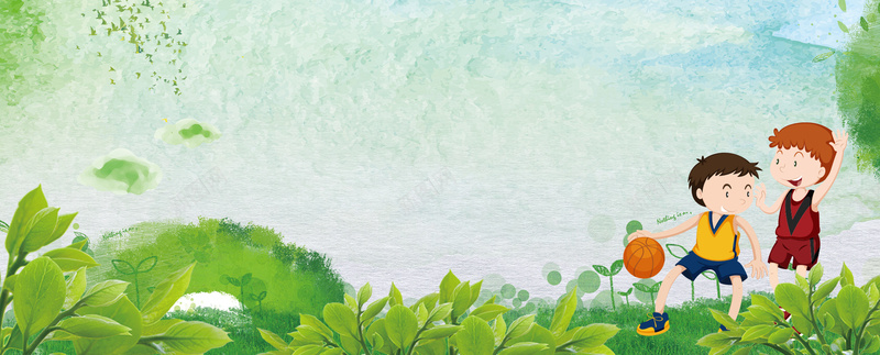 卡通篮球训练班手绘绿色bannerpsd设计背景_88icon https://88icon.com 卡通童趣 打篮球 学生 培训班 培训班招生 才艺兴趣班培训 培训班海报 专业培训 技能培训 暑