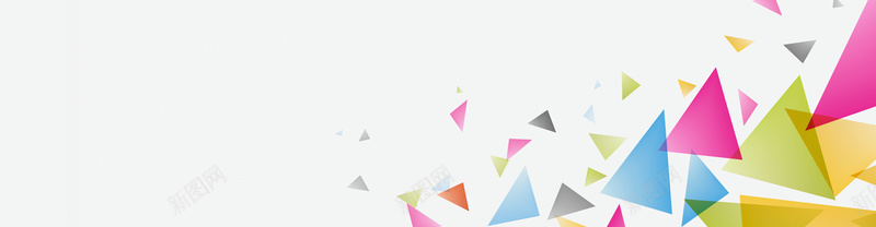 时尚大气彩色三角形抽象图案背景banner背景