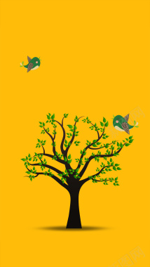 植树节的海报背景背景