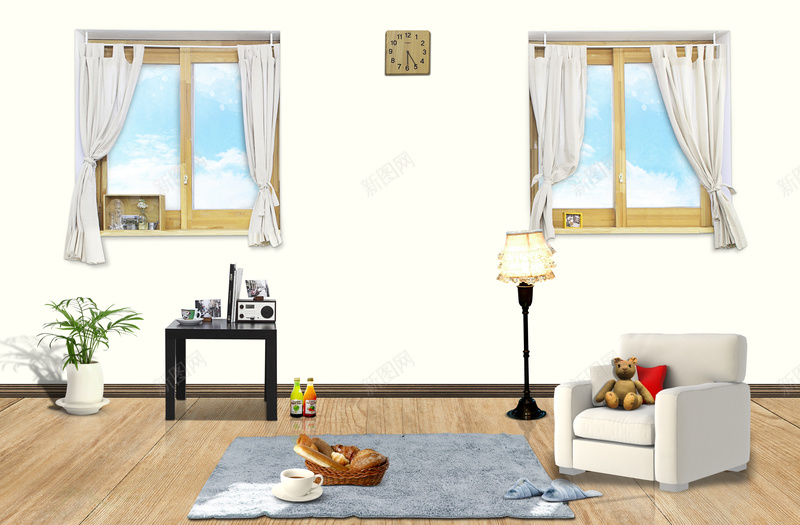 客厅地中海风格家居海报jpg设计背景_88icon https://88icon.com 地毯 客厅 展示 沙发 窗户 室内 家居 家具 灯光效果 床上用品 装饰