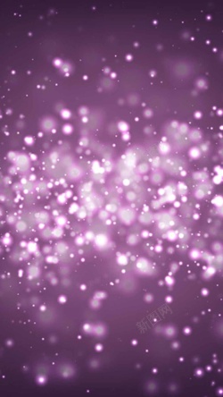 发光白点紫色梦幻金光璀璨H5背景高清图片