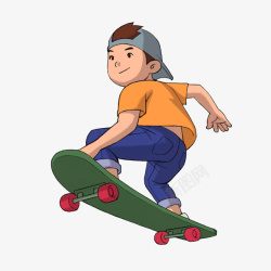 少年滑板运动滑板少年高清图片