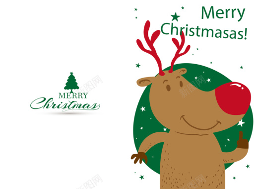 卡通圣诞节贺卡封面背景素材背景