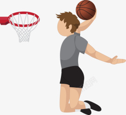 卡通人物篮球素材