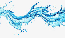 蓝色特效水透明素材