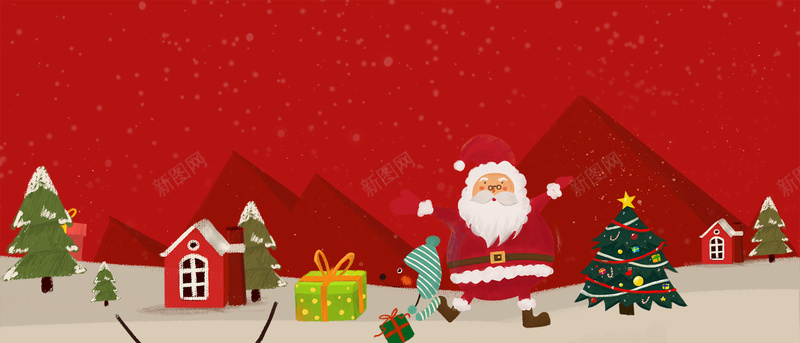 圣诞老人简约卡通礼物盒红色bannerpsd设计背景_88icon https://88icon.com 圣诞节 圣诞老人 圣诞快乐 圣诞狂欢 圣诞树 圣诞海报 新年 圣诞元素 双蛋狂欢 元旦 元旦快乐 圣