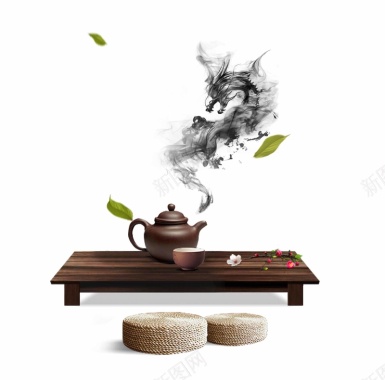 茶叶中国风海报背景素材背景