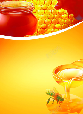 黄色蜂蜜背景素材背景