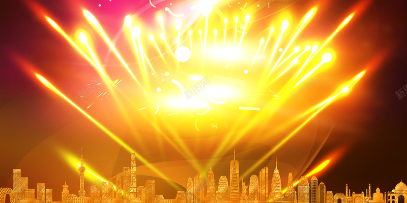 梦幻城市烟火金色背景素材psd设计背景_88icon https://88icon.com 梦幻 美丽 壮观 大气 都市 繁华 繁荣 荣耀 激情 喜悦 节日 背景