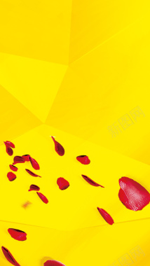 红色花瓣H5背景背景