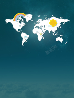 气候变暖海报创意323世界气象日天气预报天空气候海报高清图片