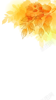 金色的秋天金色的枫叶H5背景背景