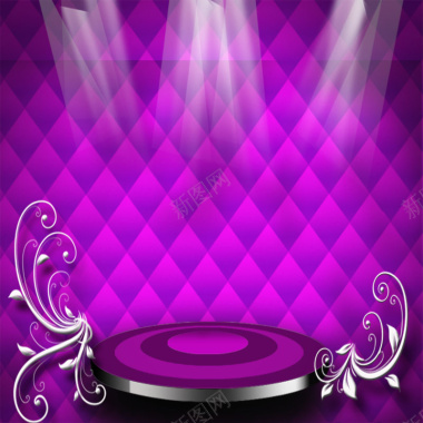 紫色菱形舞台背景背景