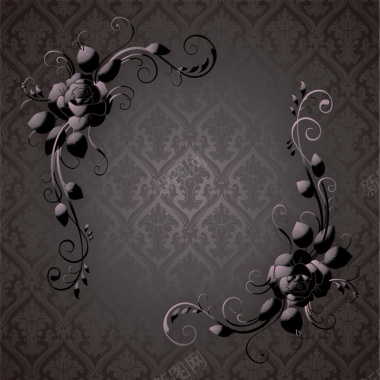 黑色玫瑰装饰商务画册背景素材背景