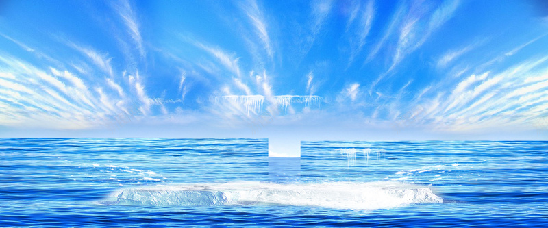海水水纹大气清新蓝色淘宝海报背景背景