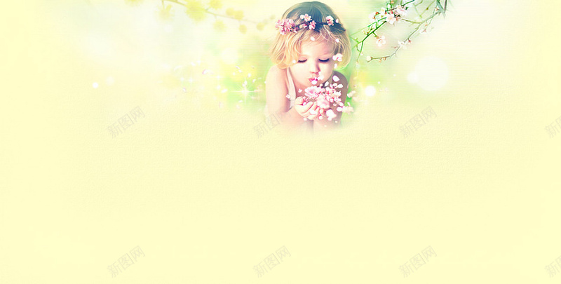 手绘儿童背景jpg设计背景_88icon https://88icon.com 儿童 唯美 天使 手绘 花瓣 花朵 详情页海报 卡通 童趣