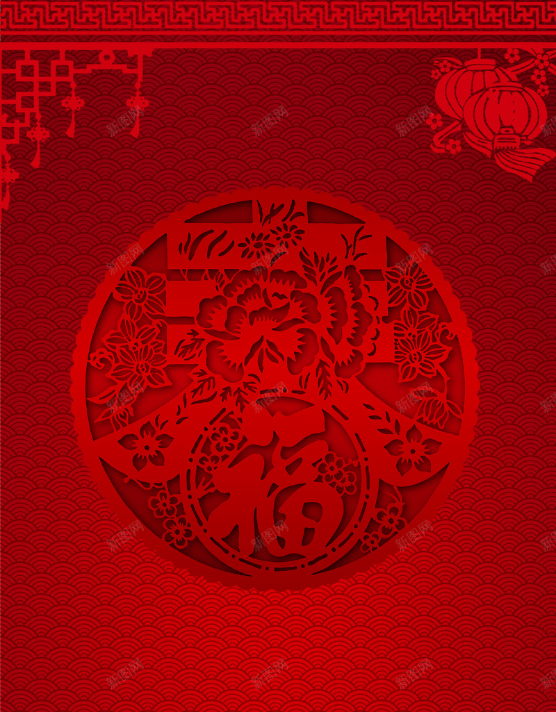 红色新年H5背景jpg设计背景_88icon https://88icon.com 红色 新年 2017 吉祥云 鸡年 金鸡 H5背景 H5 h5 中国风