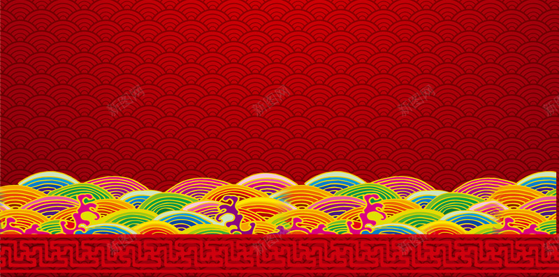 红色新年H5背景jpg设计背景_88icon https://88icon.com 红色 新年 2017 吉祥云 鸡年 金鸡 H5背景 H5 h5 中国风