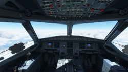 天空上的飞机飞机驾驶舱蓝天白云高清图片