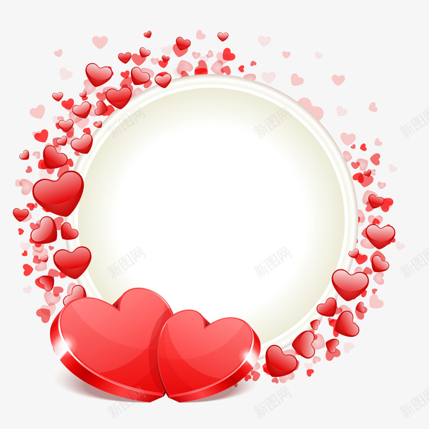 爱心花环ai免抠素材_88icon https://88icon.com 爱心 花环