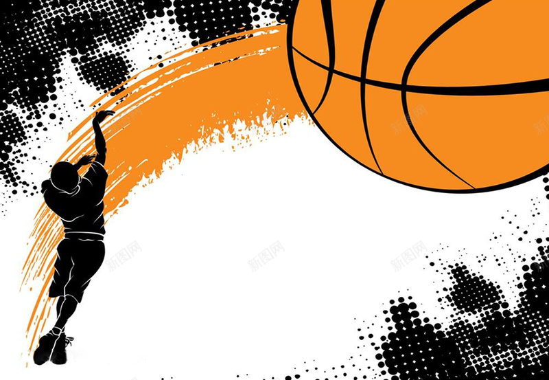 篮球元素水墨投篮人物海报psd设计背景_88icon https://88icon.com 球类运动 篮球 投篮 运动 中国风 简笔画投篮人物