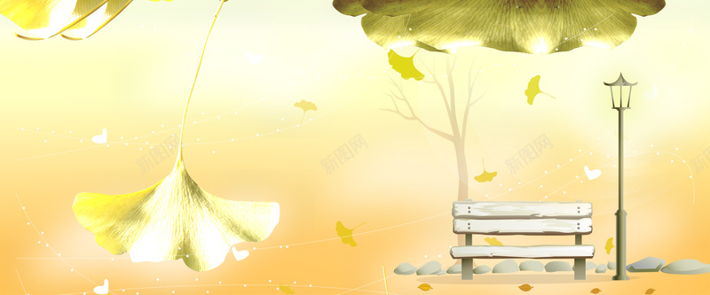 深秋金色背景背景