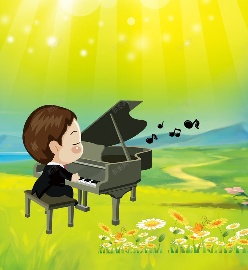 儿童钢琴音乐启蒙教育易拉宝psd设计背景_88icon https://88icon.com 儿童 几何 卡通 小朋友音乐 开心 手绘 渐变 童趣 钢琴
