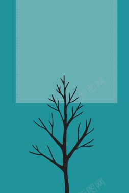 靛蓝素雅抽象黑色树林自然广告背景背景