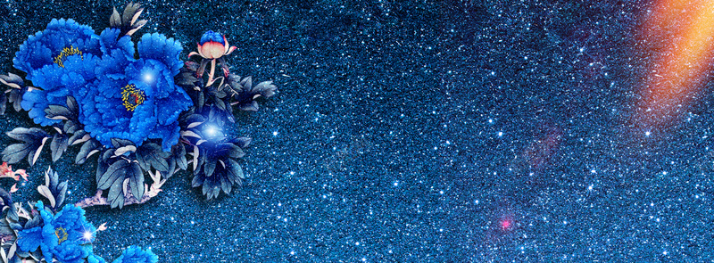 三八妇女节大气简约蓝色bannerjpg设计背景_88icon https://88icon.com 三八妇女节 化妆品 女人节 女王节 女生节 牡丹 星光 炫光 花朵 星光背景 大气 简约 电商 淘宝