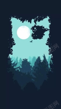 森林月亮H5背景背景
