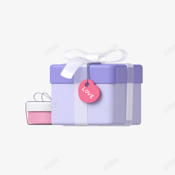 3D礼盒爱心元素png免抠素材_88icon https://88icon.com 3D元素 爱心礼盒 礼盒 可爱 萌