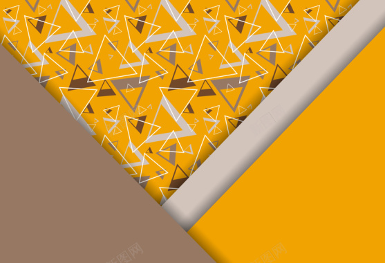 三角形层叠橙色画册封面背景背景