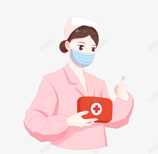 卡通动漫女护士点赞图png免抠素材_88icon https://88icon.com 动漫护士 卡通护士 口罩护士 可爱护士 女护士 漂亮护士
