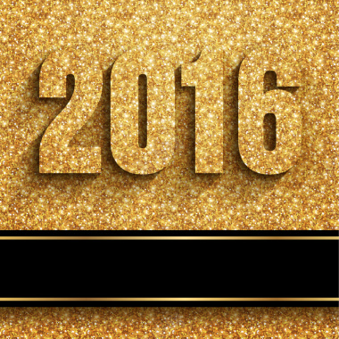 金色2016新年矢量背景背景