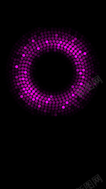 紫色浪漫炫酷圆圈H5背景背景