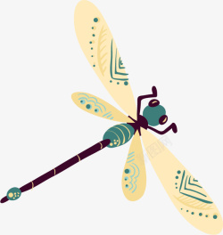 矢量蜻蜓装饰图案免扣素材素材