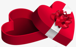 爱心盒子红色爱心礼品盒高清图片